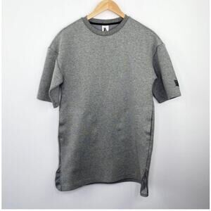 Nike Dress Women SMALL Gray Lab Essential Tech Fleece Tunic Short Sleeve Thick